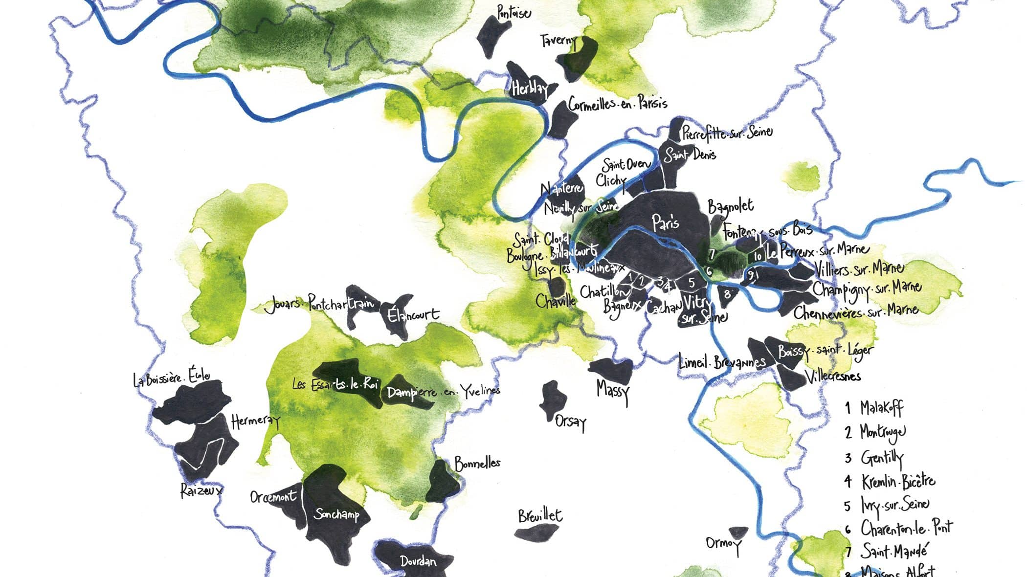 La groupe Paris Habitat est présent dans 54 communes