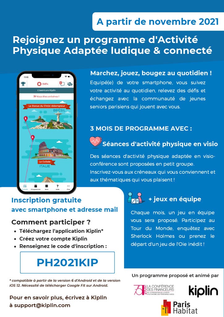 Flyer programme sport jeunes seniors